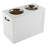 PETMAKER Elevated Dog Bowls with Storage, White