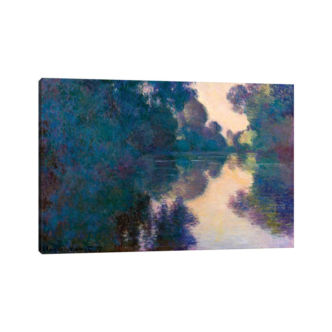 Morning On The Seine Near Giverny by Claude Monet - Wrapped Canvas Gallery-Wrapped Canvas Giclée