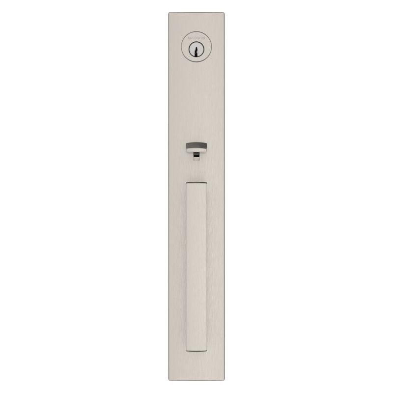 Santa Cruz Handleset, Square Lever, Satin NIckel, 2.69" W x 2.41" D