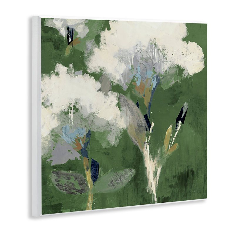 Art mural abstrait avec bourgeons botaniques par Liz Jardine