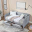 Lit de jour simple rembourré avec lit gigogne-142516368