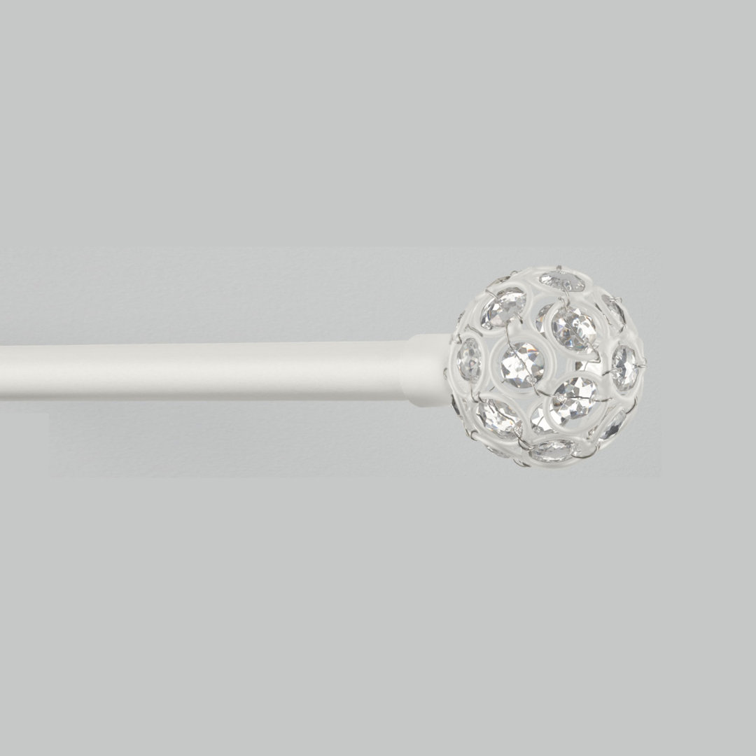 Adjustable 1" Single Curtain Rod Rosdorf Park 