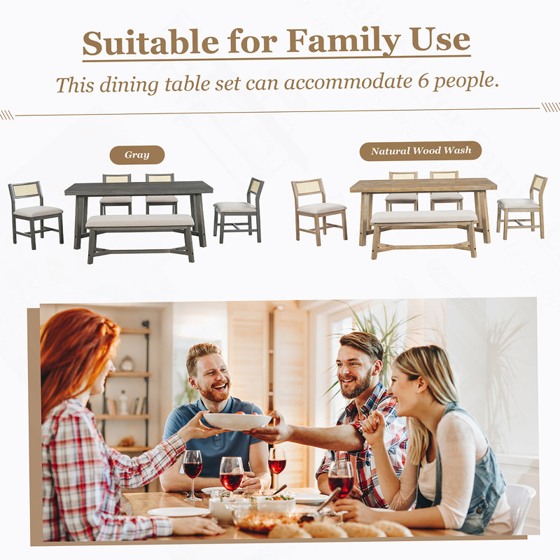 6 Pieces Dining Table Sets