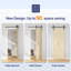 Porte pliante en pin massif avec ensemble de quincaillerie ROOMTETE - Porte intérieure pliante pré-assemblée-107245711-107245709