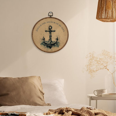 Ancre nautique, art mural Christian