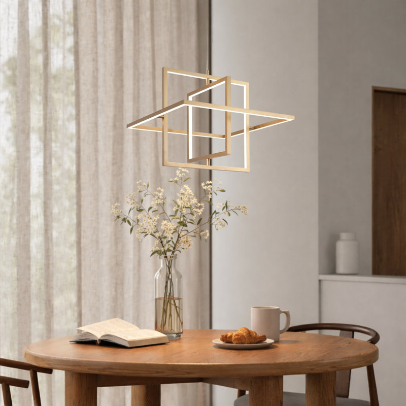 Éclairage linéaire à DEL à 3 lumières pour îlot Chrispen, H 17 po x l 19,5 po x P 19,5 po