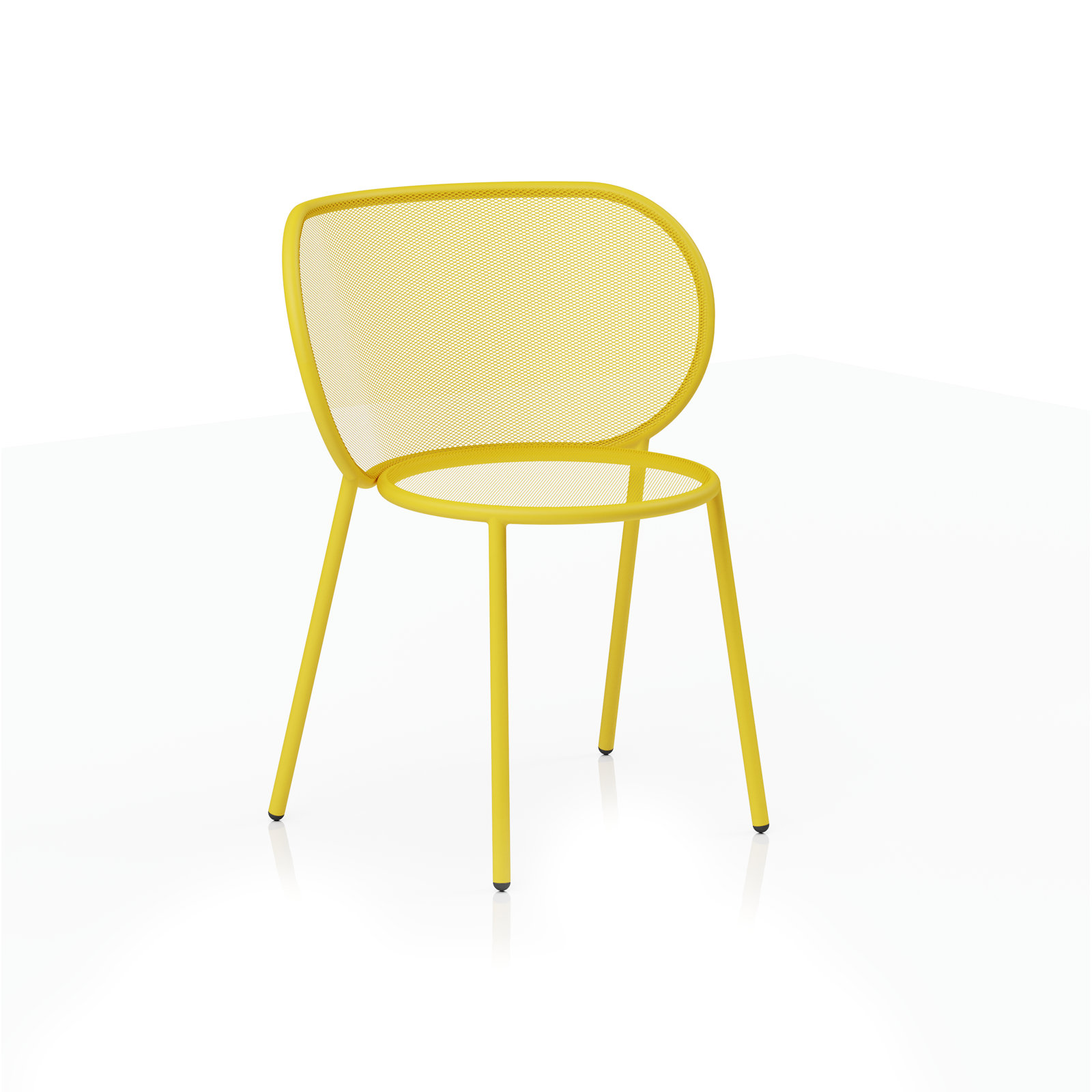 Abberton Stackable Patio Side Chair, Lemon Yellow