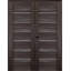 Double porte intérieure avec panneau en bois manufacturé et verre givré Alba-99276665-136331369-136331370