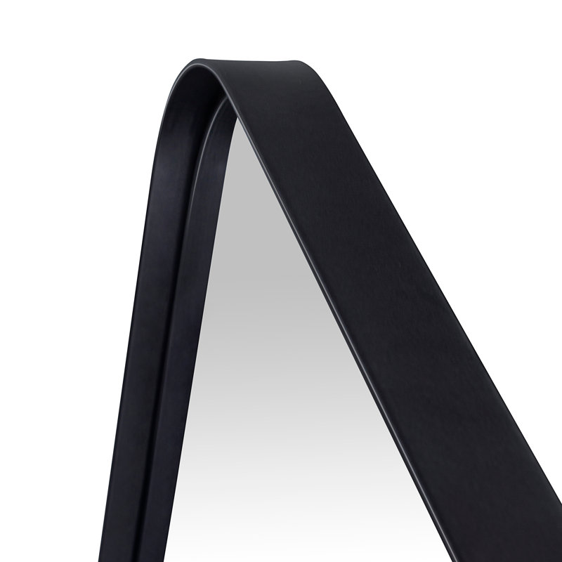 Arthers Metal Rectangle Mirror, Matte Black, 48'' H x 30'' W
