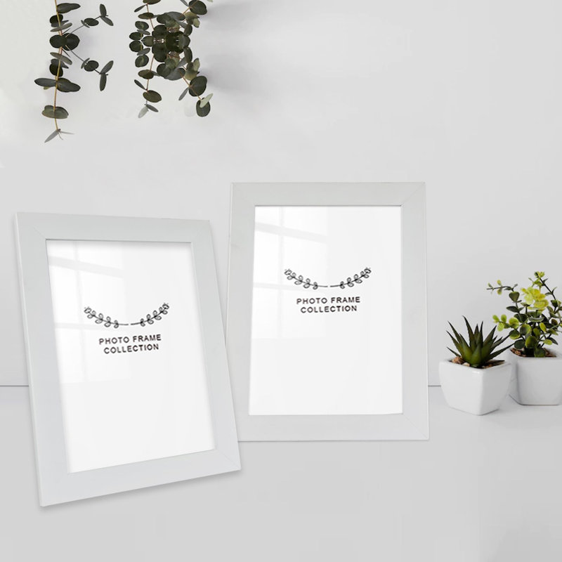 Cadre photo noir élégant (2 pièces), 5,1 x 7,1 pouces | 100% plastique durable, largeur du cadre: 0,8 po | Parfait pour la décoration intérieure, les murs de galerie et les cadeaux, design élégant pour tout espace
