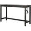 Table de salle à manger 3 pièces pour comptoir - table en bois massif avec prise électrique, 2 ports, tabourets de sièges, noir anthracite, design rustique et transitionnel, table de 60 po, sièges 2, rectangulaire, prise de style