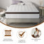 Matelas moyen en mousse viscoélastique gélifiée rafraîchissante avec charbon-454177621-459702092