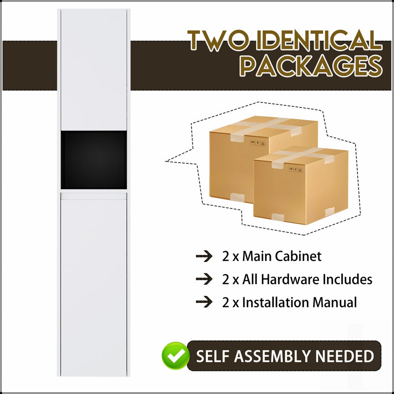 Armoire de salle de bain moderne moderne de 12 pouces avec portes à fermeture douce et fixation flottante pour un rangement élégant