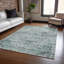 Tapis bleu sarcelle lavable à la machine intérieur / extérieur Xhevrie-1618561625