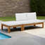Ensemble de canapé modulaire d'extérieur en acacia massif 2 pièces - Chaise longue