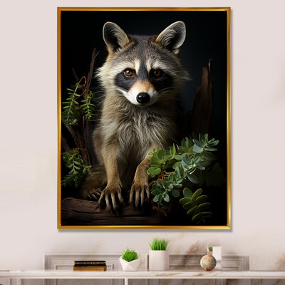 «Vibrant Raccoon Portrait I» sur toile