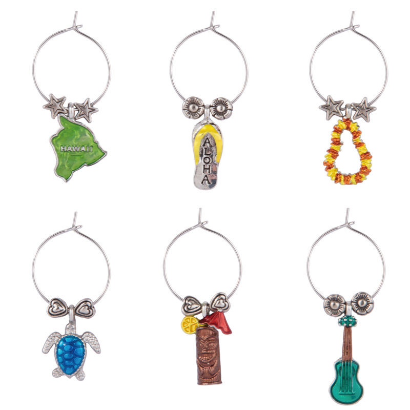 Showunmi Gold Brass Stainless Steel Wine Charm