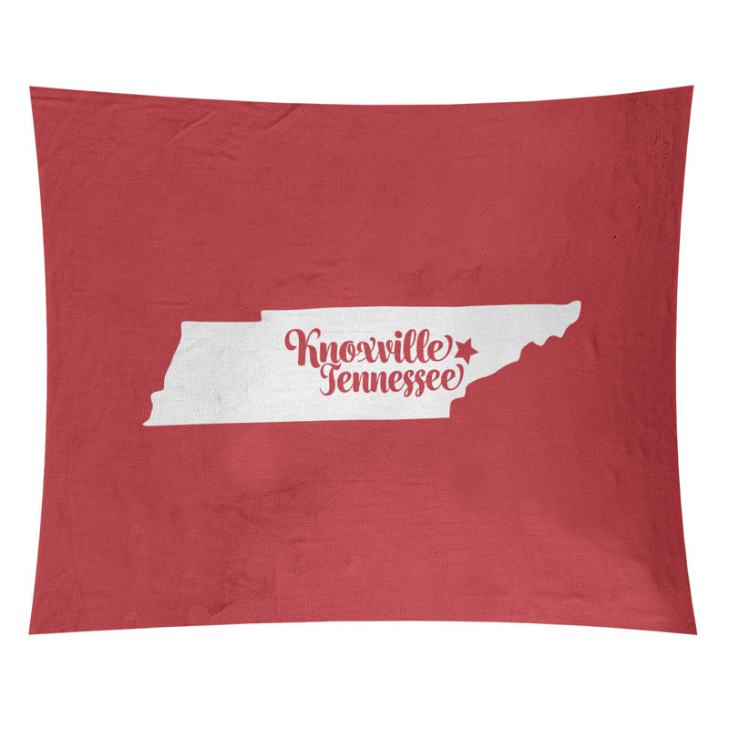 Tapisserie de Knoxville, Tennessee, H 27,5 po x l 37,5 po, Rouge
