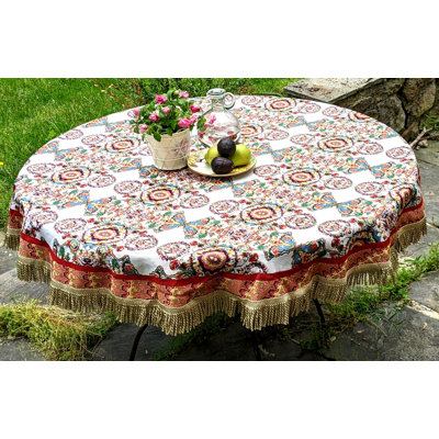 Jacquella Paisley Cotton Blend Tablecloth