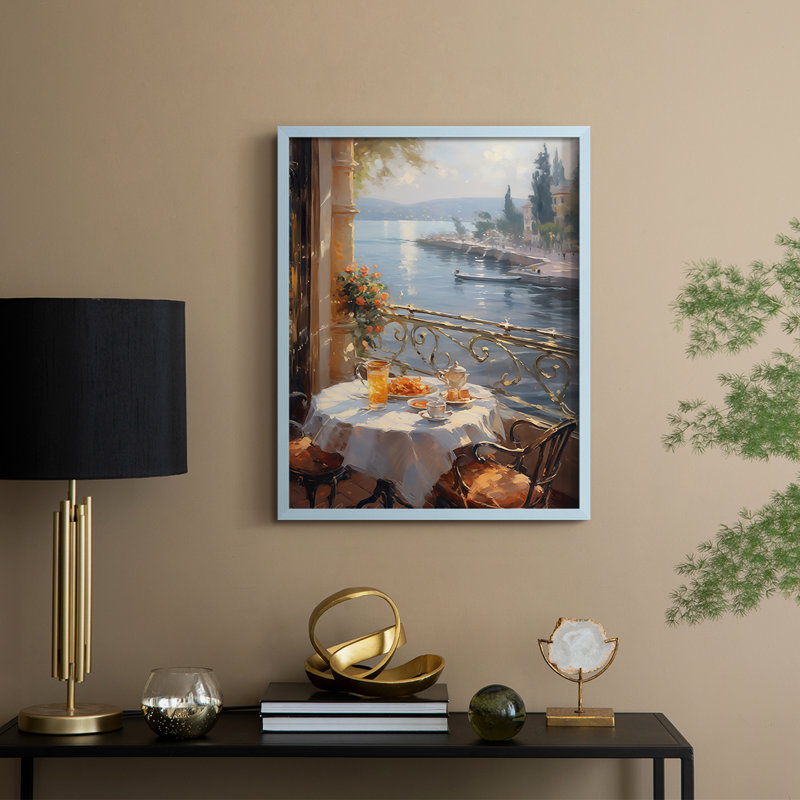 Reproduction encadrée FLORAL Series DCCXLVI - bois massif, H 15 po x l 12 po, Blue