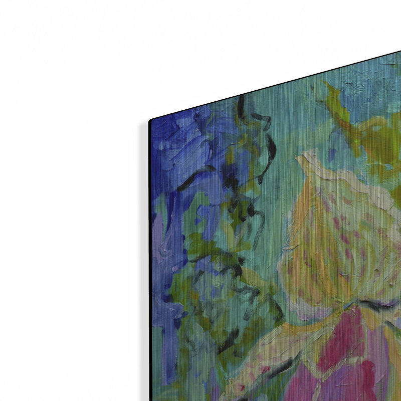 «Orchid House 2» par Dorothy Fagan, art mural en métal, H 24 po x l 24 po