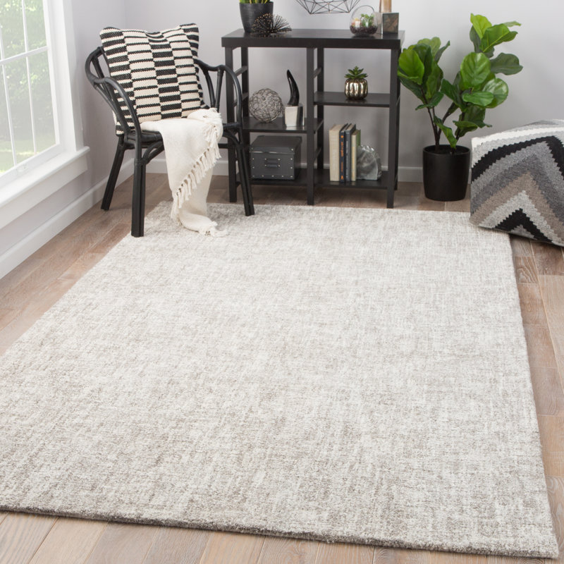 Tapis touffeté à la main ivoire / taupe Doulton, Rectangle 12 pi x 15 pi