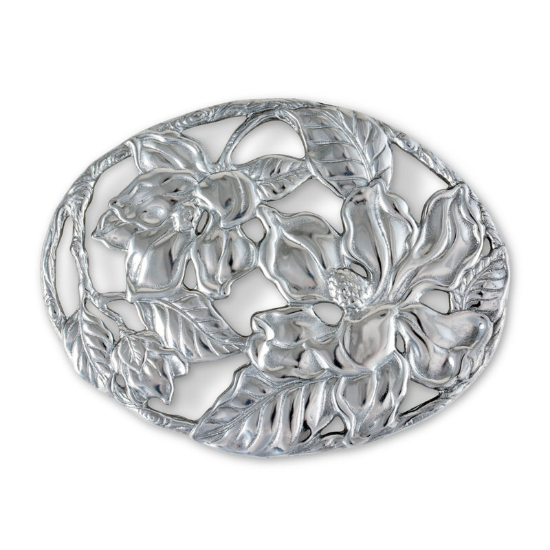 Magnolia Aluminum Round 1 Piece Trivet