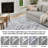 Entryway Rug, Washable Vintage Low Pile Stain-Resistant, Non-Slip Soft Thin Carpet for Kitchen, Bedroom, Bathroom (Grey)-1450123689