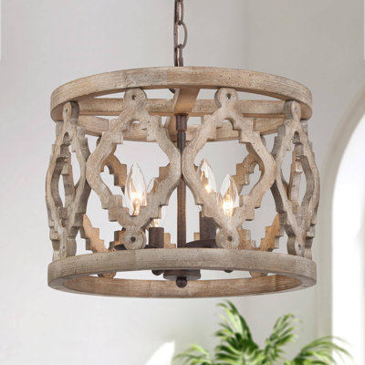 Marcus 4 - Light Dimmable Drum Chandelier