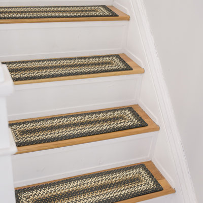 Tapis d'escalier d'intérieur tressé en jute de qualité supérieure - taille 8 po x 28 po