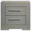 Table de chevet 2 tiroirs gris ultrabrillant-1341122113