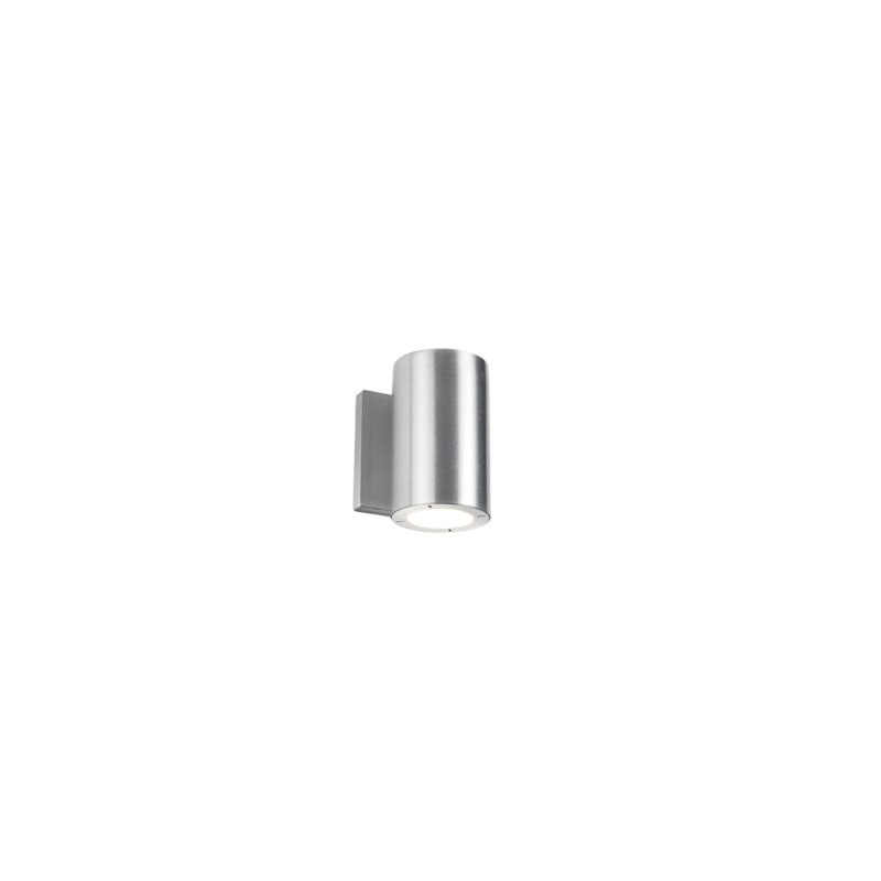 Vessel LED Outdoor Armed Sconce, Brushed Aluminum, 5.625" H x 3.5" W x 4.25" D