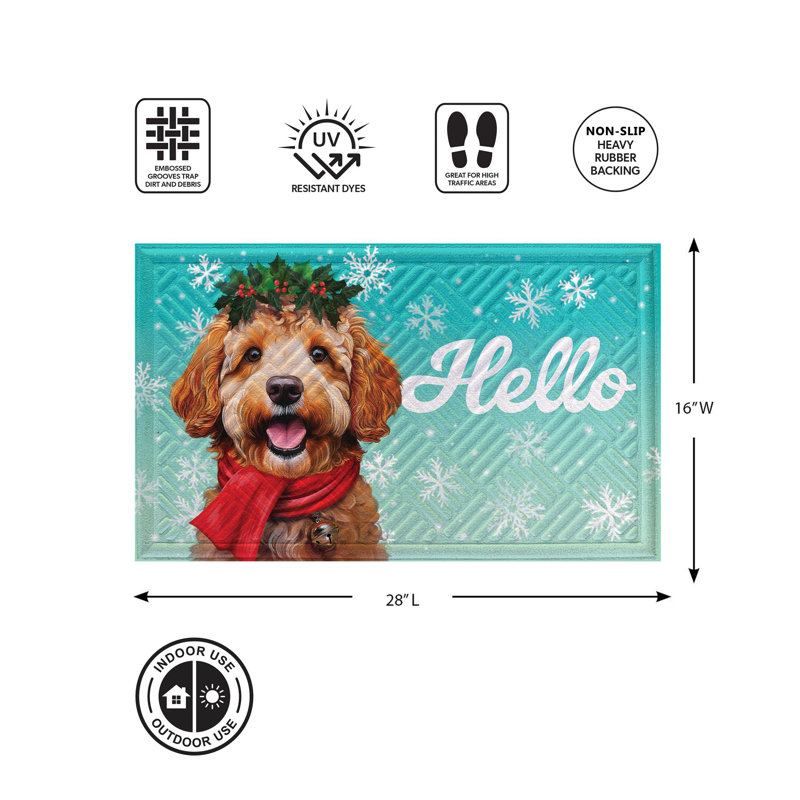 Tapis d'hiver en relief Goldendoodle