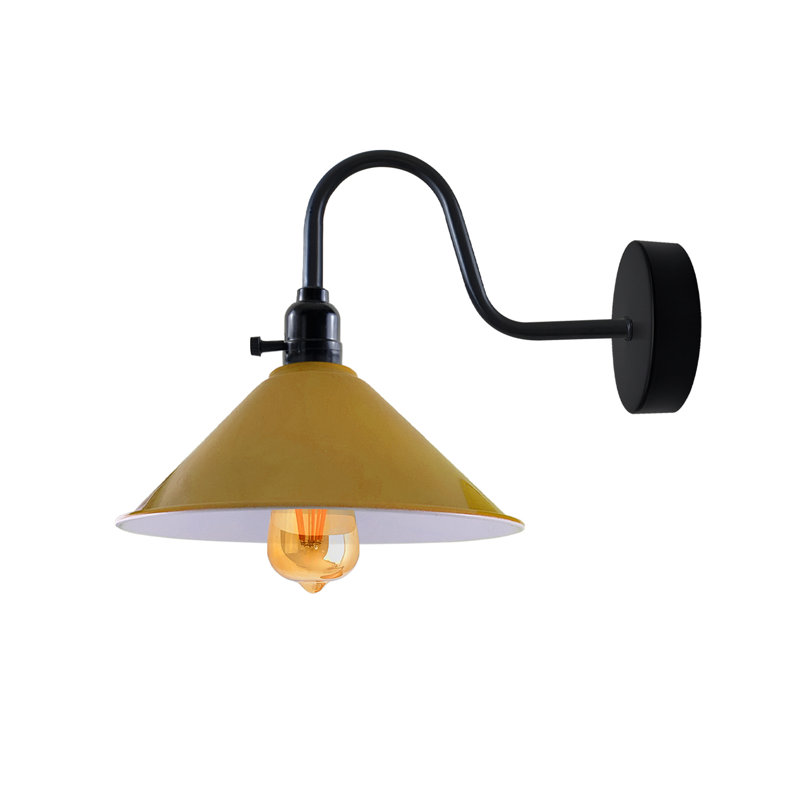 Orrington Armed Sconce, Yellow, 18cm H x 22cm W x 22cm D