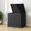 Boîte de rangement extérieure imperméable avec couvercle verrouillable pour terrasse, jardin et piscine 31 gallons-101118683