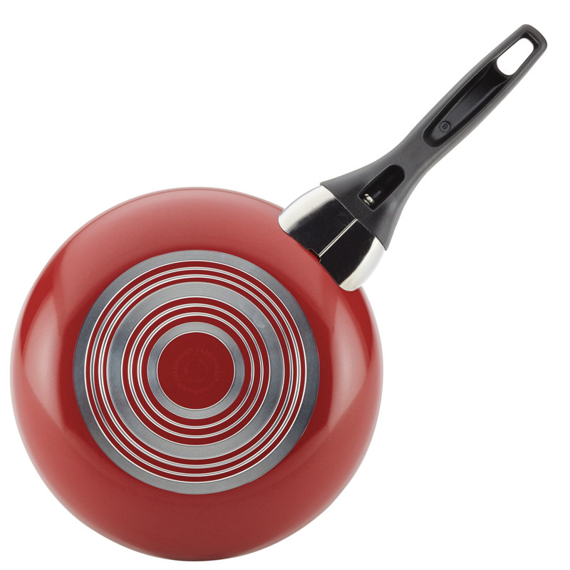 Farberware Dishwasher Safe Nonstick Cookware Pots and Pans, Red