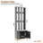 Modern Luxury 4-in-1 Hall Tree with Cushion, Versatile Coat Rack with 8 Gold Hooks and Legs, Entryway Bench with Adjustable Shelves & Fluted Doors for Hallway, Living Room-247227699
