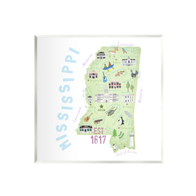 "Au-612", estampe numérique du Mississippi, carte de Carla Daly
