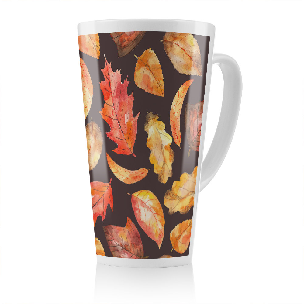 Autumn Leaves On Latte Mug