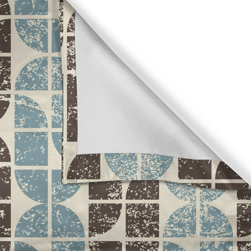 Nobleboro Polyester Semi Sheer Curtain Pair