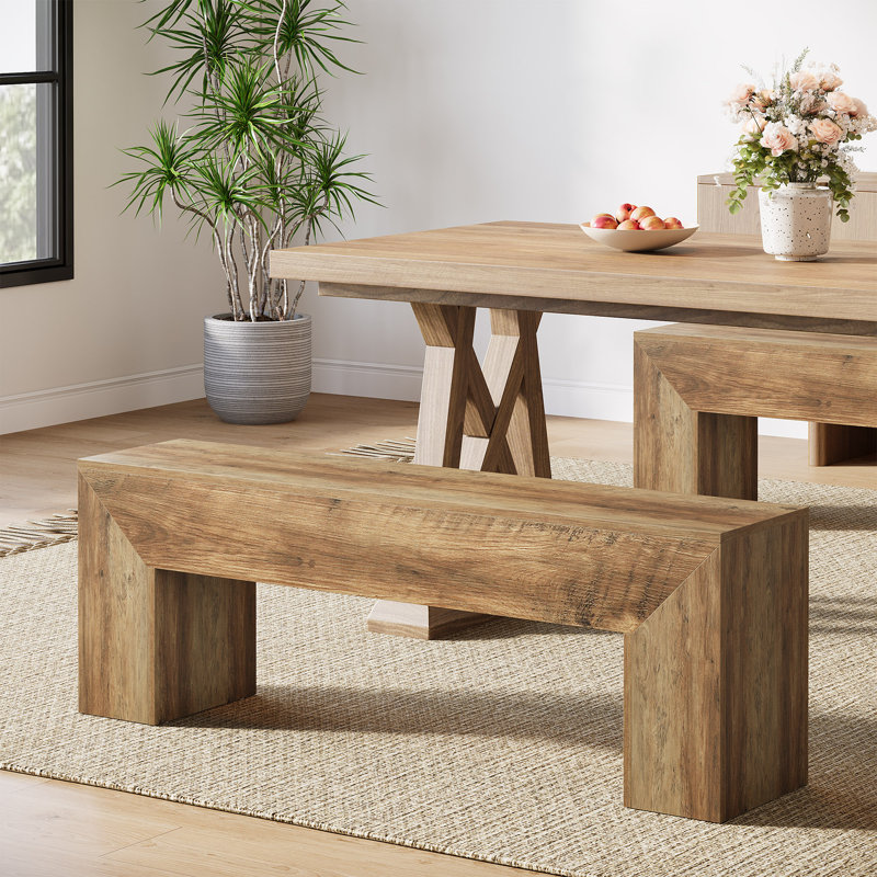 47'' Farmhouse Dining Bench, Brown