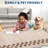 Scalloped Area Rugs Modern Bordered Accent Carpet,Non-Slip Floor Cover,Stain-Resistant Indoor Mat for Bedroom,Kitchen,Living Room-620051059-620051329
