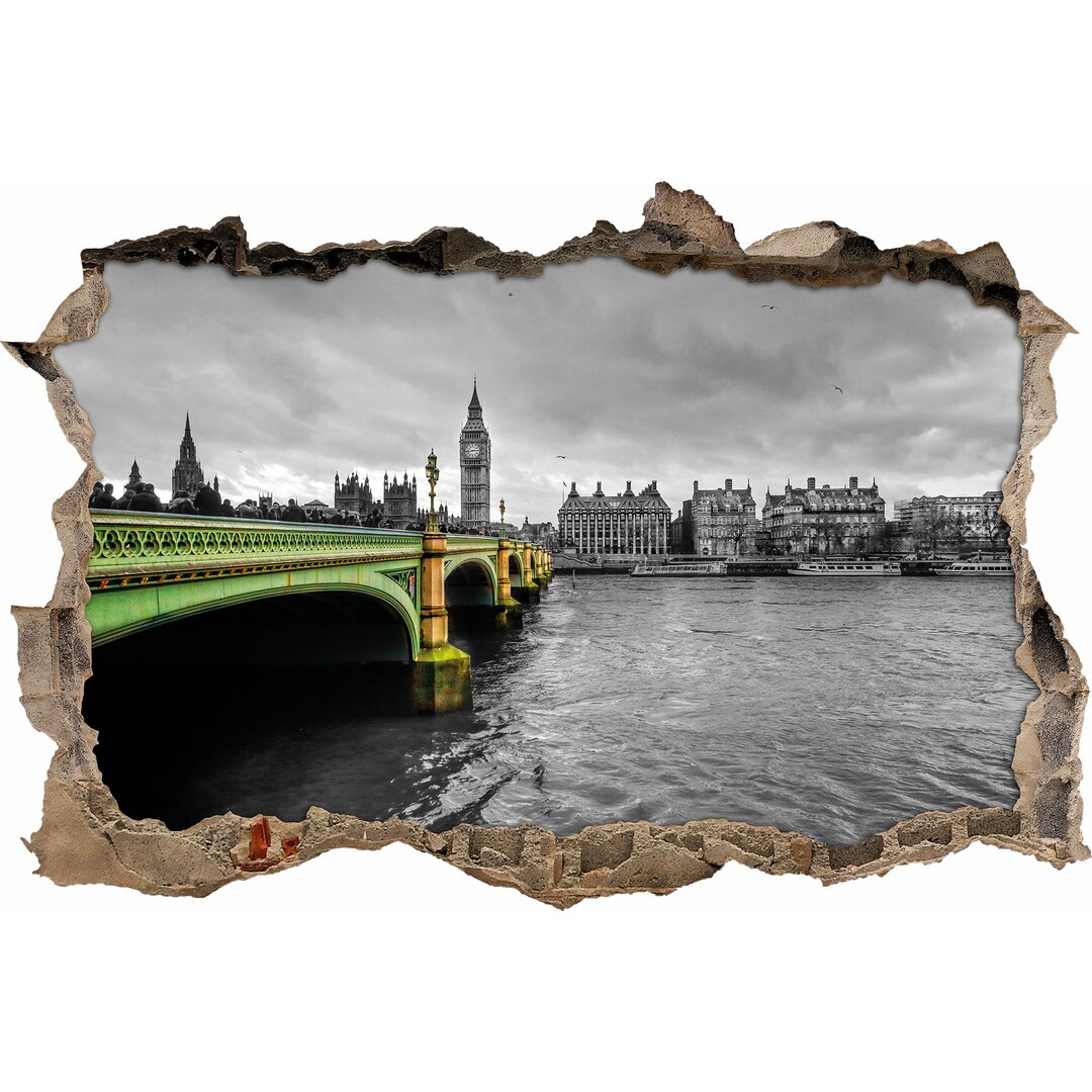 Wandtattoo Skyline von London mit Themse und Big Ben