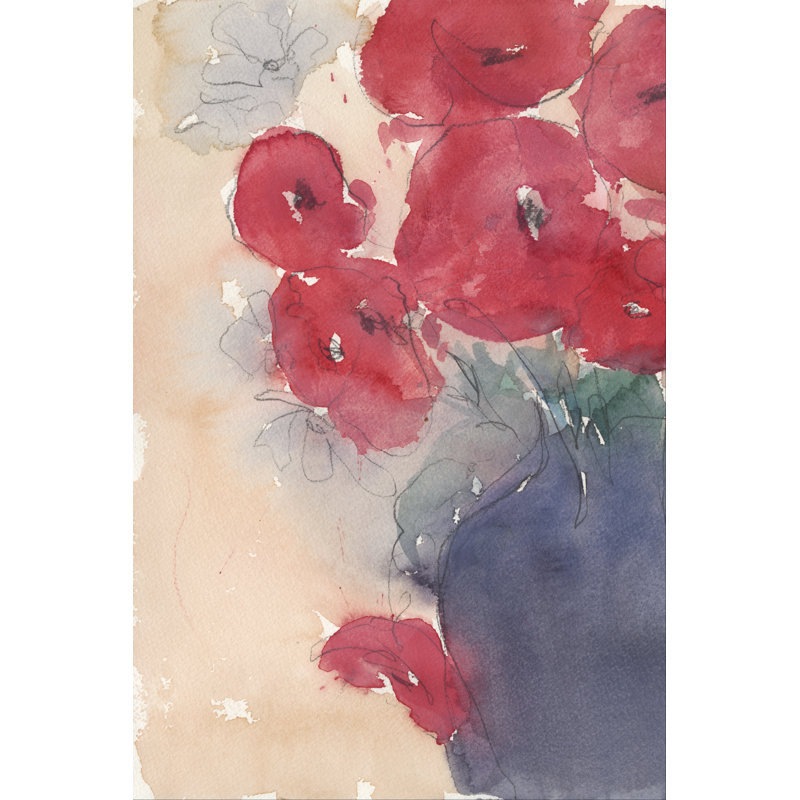 Pop of Red I 1 Piece Wrapped Canvas Painting, 76cm H x 51cm W