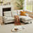 86.22" Chenille Sectional Sofa With Ottoman-30534548