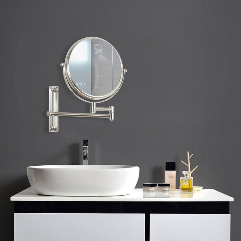 Akiyah Metal Round Mirror, Nickel