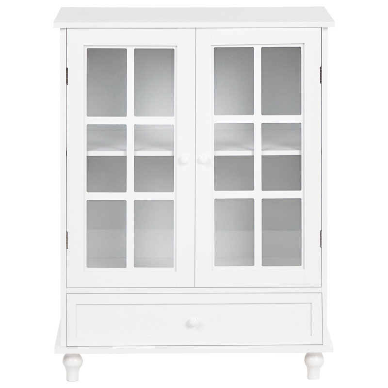 Display Cabinet CARLET Wood 71 cm 38 cm White