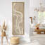 «Flowing Harmony II», reproduction de ligne fluide abstraite organique beige, grande impression sur toile encadrée pour chambre principale-2026754021-2026754008