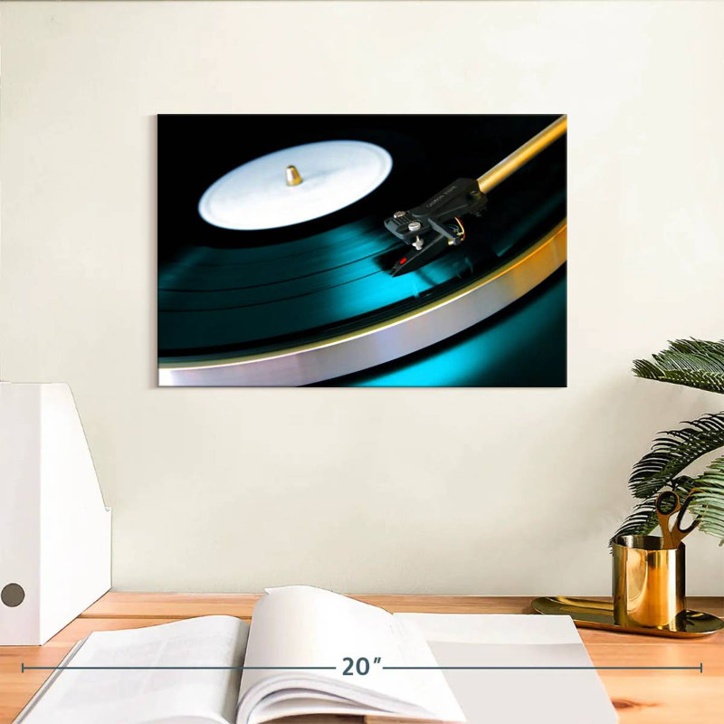 Abarca Playing Vinyl Record, 8" H x 12" W