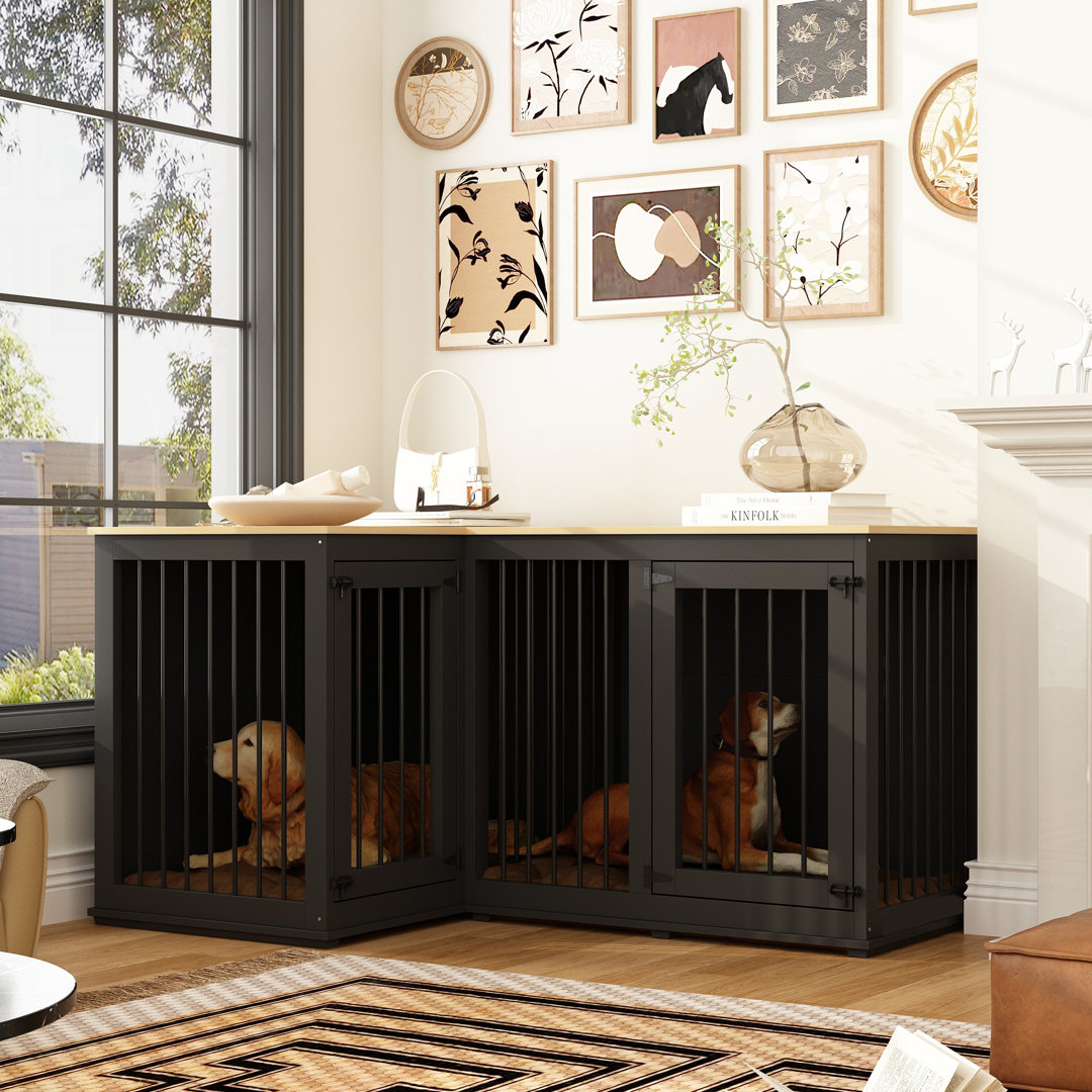 Corner Dog Crate With Divider Tucker Murphy Pet™